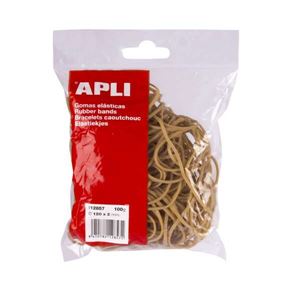 GOMAS ELASTICAS - 120X2 - BOLSA DE 100 GR - APLI - 12857