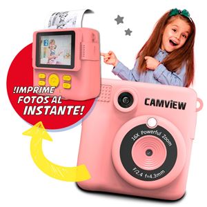 REAC CÁMARA PHOTO CREATOR DE IMPRESIÓN INSTANTÁNEA ALL IN ONE ROSA CAMVIEW - CV0240