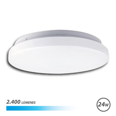 REACONDICIONADO APLIQUE LED TECHO REDONDO 24W LUZ FRIA ELBAT - EB0409