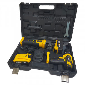 PACK 20V TALADRO PERCUTOR + RADIAL...