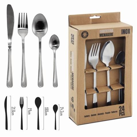 PACK 24 CUBIERTOS MENAGERE INOX - 31020