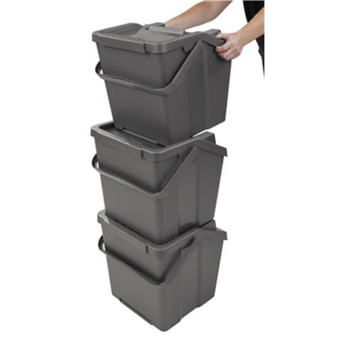 PAPELERA VERTICAL CON ASA 30 LITROS VERDE/NEGRO MODA TONTARELLI - 8104703CAB7-1