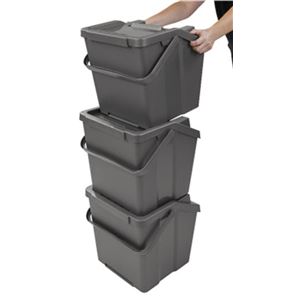 PAPELERA VERTICAL CON ASA 30 LITROS BLANCO/NEGRO MODA TONTARELLI - 8104703CAB7-1