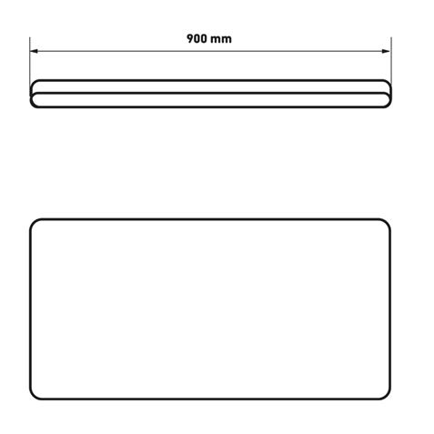 BANDEJA 900X400 + 2 SOPORTES PARA EXPOSITORES CROMAD - CR1209-3