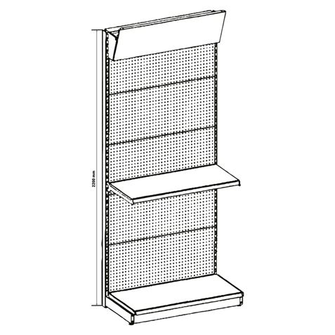 ESTANTERIA / EXPOSITOR DISPLAY 900X450X2200 COLOR NEGRO - CR1207-4