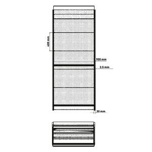 ESTANTERIA / EXPOSITOR DISPLAY 900X450X2200 COLOR NEGRO - CR1207-6