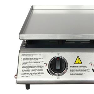 PLANCHA DE ASAR 2 FUEGOS INOXIDABLE MUVIP - MV0616-1