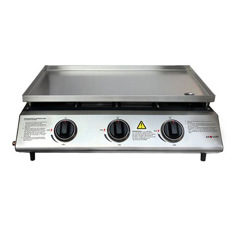 PLANCHA DE ASAR 3 FUEGOS INOXIDABLE MUVIP - MV0617