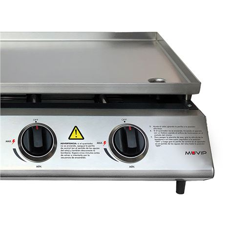 PLANCHA DE ASAR 3 FUEGOS INOXIDABLE MUVIP - MV0617-2