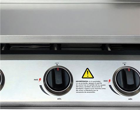 PLANCHA DE ASAR 3 FUEGOS INOXIDABLE MUVIP - MV0617-3