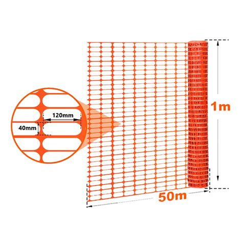 MALLA DE SEÑALIZACIÓN NARANJA 80GRS/M2 1X50 METROS SUNGARDEN - SG0141-1