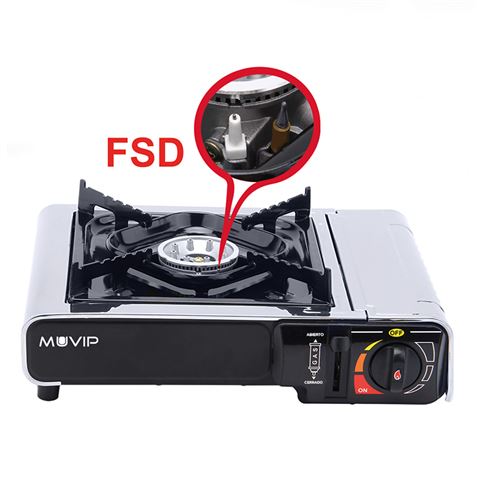 COCINA DE GAS PORTATIL BOMBONA CON FSD MUVIP - MV0614