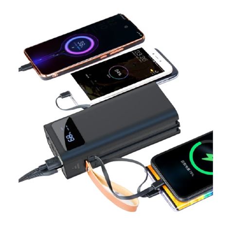 POWERBANK PR142 30000MAH | 4 ENTRADAS Y 5 SALIDAS | DISPLAY Y CABLES XO - XOPR142BK-2