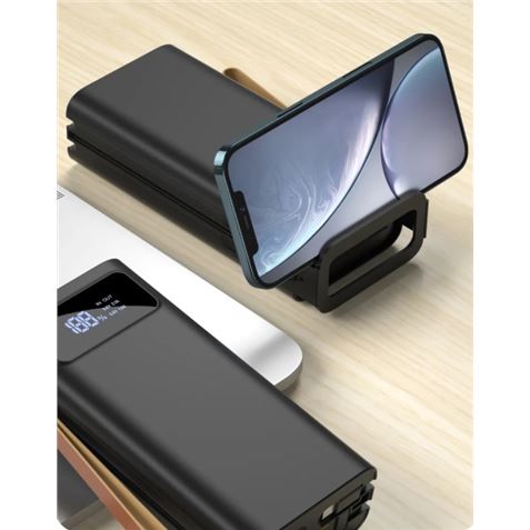 POWERBANK PR142 30000MAH | 4 ENTRADAS Y 5 SALIDAS | DISPLAY Y CABLES XO - XOPR124BK-3