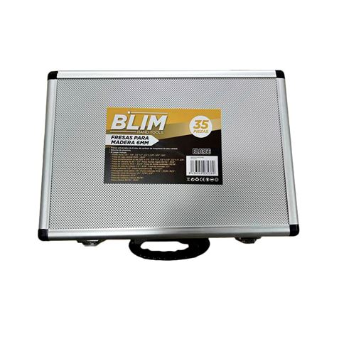 REACONDICIONADO JUEGO 35 PCS FRESAS 6MM PARA MADERA BLIM - BL0366-1