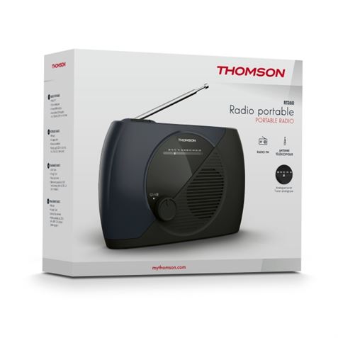 RADIO FM PORTATIL NEGRO RT350 THOMSON - RT350-1