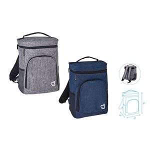 MOCHILA NEVERA POLIESTER 37X27X19 AZUL/GRIS SURTIDO - 10156.