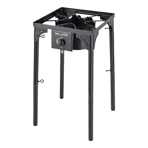 FOGÓN DE GAS ALTA POTENCIA 1 FUEGO 40X40CM AJUSTABLE EN ALTURA MUVIP - MV0633-1