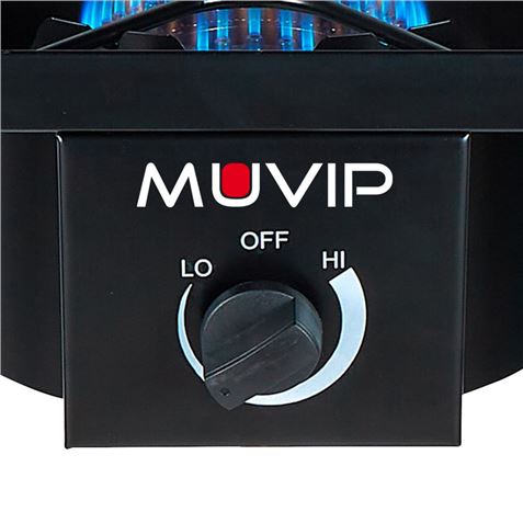 FOGÓN DE GAS ALTA POTENCIA 1 FUEGO 40X40CM AJUSTABLE EN ALTURA MUVIP - MV0633-4