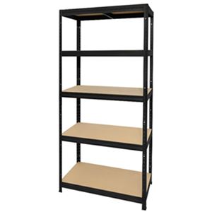 REACONDICIONADA ESTANTERIA NEGRA 5 BALDAS AJUSTABLES 175KG 180X90X40CM