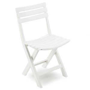SILLA PLEGABLE DE RESINA BIRKI BLANCA 44X41X78CM - 78030
