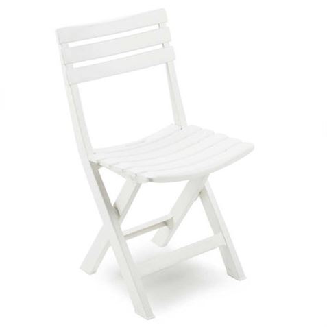 SILLA PLEGABLE DE RESINA BIRKI BLANCA 44X41X78CM - 78030