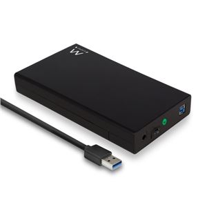 CAJA DISCO EXTERNO SATA 3.5" USB 3.2 NEGRO EWENT