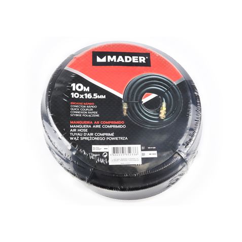 MANGUERA NEGRA RIGIDA 10 METROS AIRE COMPRIMIDO MADER - 35233-1