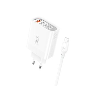CARGADOR DE CORRIENTE L100 4XUSB + CABLE 2.4A MICRO USB XO
