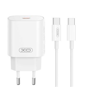 CARGADOR DE CORRIENTE CE25 25W 1 X TIPO C + CABLE TIPO C- TIPO C 1 METRO XO - XOCE25TC