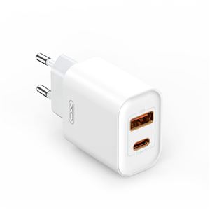 CARGADOR DE CORRIENTE CE12 20W 1 X TIPO C + 1 X USB XO BLANCO - XOCE12