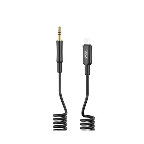 CABLE AUDIO TIPO C A MINI JACK 1METRO CABLE ESPIRAL XO - XONBR255B-1