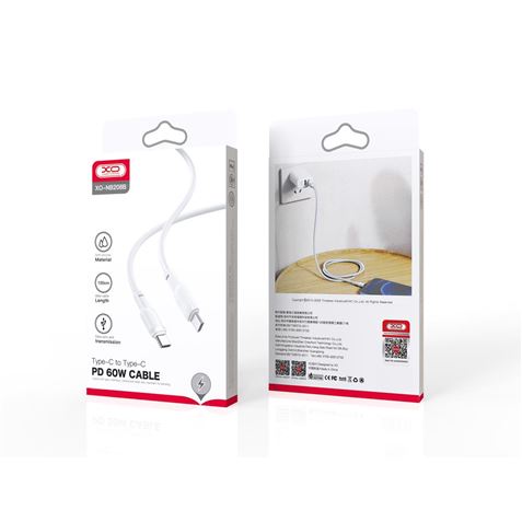 CABLE TIPO C A TIPO C 1METRO NB208 BLANCO 60W XO - XONB208B-1