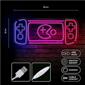 LAMPARA DECORATIVA NEON LED GAME CONSOLE FOREVER - RTV100545-1