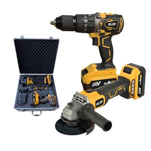 REACONDICIONADO PACK 20V TALADRO PERCUTOR+RADIAL S/CARBONES | 2x4AH | BLIM - BL0201
