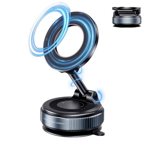 SOPORTE COCHE SMARTPHONE POR VACIO CON BRAZO / MAGNETICO C169 NEGRO XO - XOC169BK.