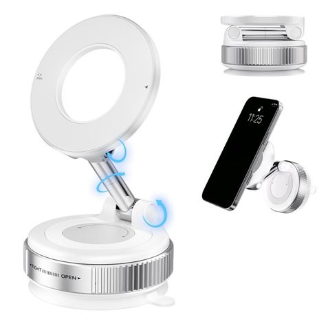 SOPORTE COCHE SMARTPHONE POR VACIO CON BRAZO / MAGNETICO C169 BLANCO XO - XOC169WH.