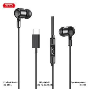 AURICULARES CON Y MICROFONO CABLE TIPO C EP81 NEGRO XO - XOEP81BK