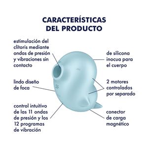 SUCCIONADOR CLITORIS CON VIBRACION SASSY SEAL SATISFYER - 4061504067780-1