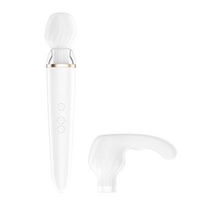 MASAJEADOR CON DOBLE CABEZAL VIBRADOR DOUBLE WAND-ER APP SATISFYER - 4061504001791