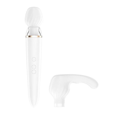 MASAJEADOR CON DOBLE CABEZAL VIBRADOR DOUBLE WAND-ER APP SATISFYER - 4061504001791