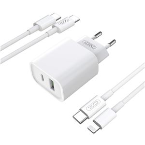 CARGADOR USB-A Y USB-C 20W+18W CON CABLE TIPO C CE02 XO