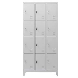 REACONDICIONADA TAQUILLA METÁLICA 12 PUERTAS 1900X1000X500MM CROMAD - CR1182-1