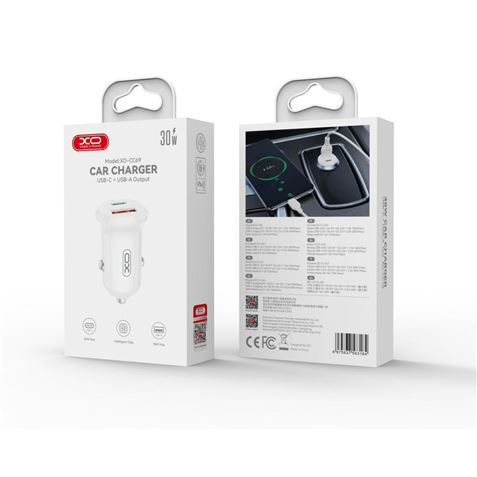 CARGADOR COCHE 2USB 30W BLANCO XO - XOCC69-2