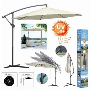 SOMBRILLA EXCENTRICA BEIGE 300CM - 18011