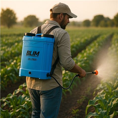 SULFATADORA DE ESPALDA BATERIA 20 LITROS DOBLE BOMBA BLIM - BL0435-1