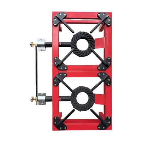 FOGÓN / HORNILLO DE GAS REFORZADO ALTA POTENCIA 2 FUEGOS 80X40CM MUVIP - MV0629-3