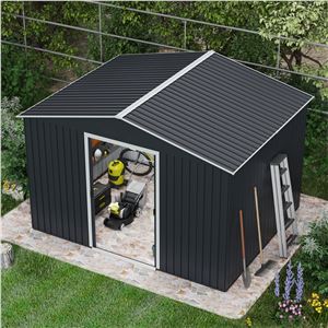 CASETA DE METAL | PUERTAS CORREDERAS 304.5X243X214.5 (7.4M2) ANTRACITA