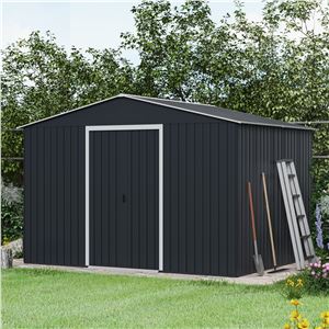 CASETA DE METAL | PUERTAS CORREDERAS 304.5X243X214.5 (7.4M2) ANTRACITA - SG0167-1