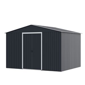 CASETA DE METAL | PUERTAS CORREDERAS 304.5X243X214.5 (7.4M2) ANTRACITA - SG0167-2